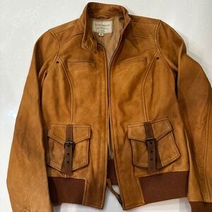 Lucky Brand Brown Leather Jacket Small